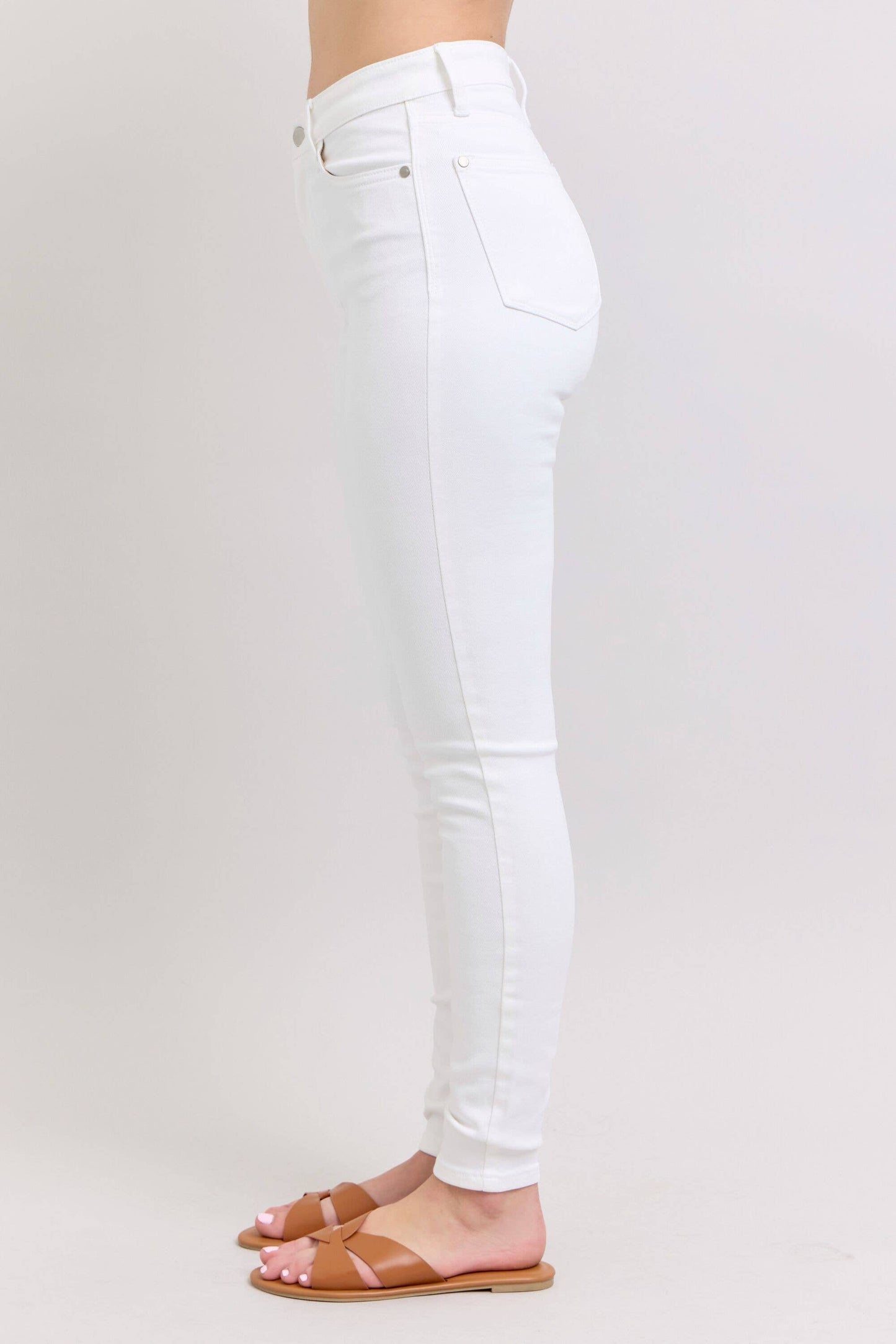 High Waisted Skinny: Wht / 13(31)