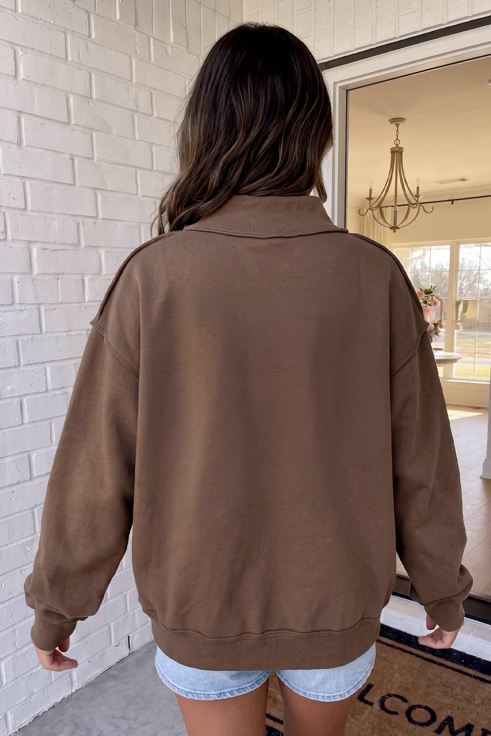 LAS Jesus Saves Mock Neck Baggy Sweatshirt