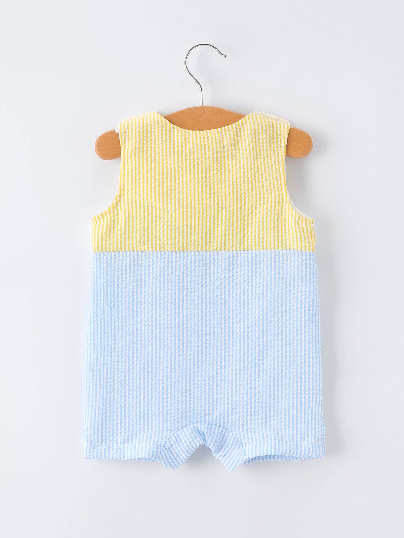 "Jesus Loves Me "Embroidered Baby Boy Romper: 6M