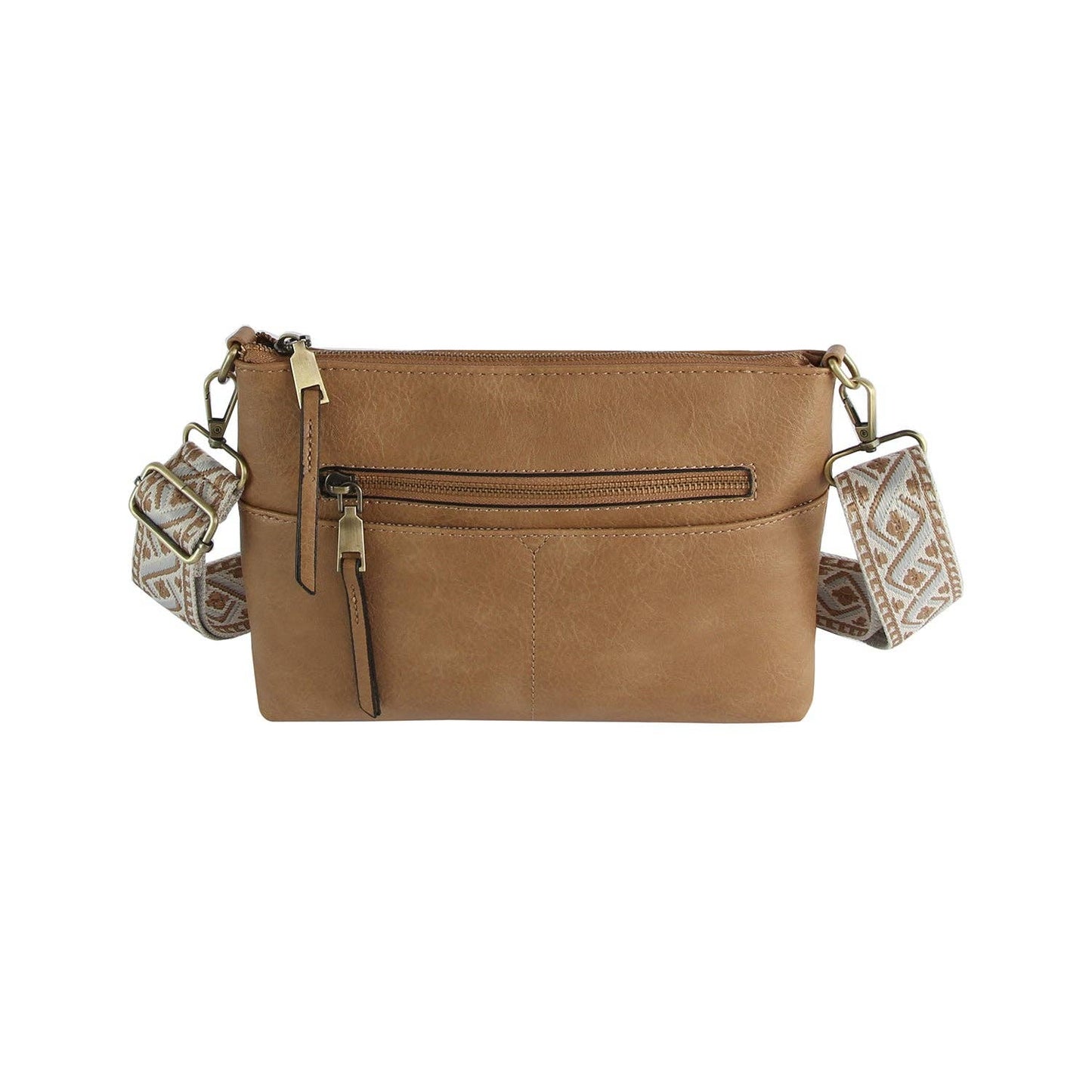 Boxy Rectangular Guitar Strap Crossbody Bag: Sage