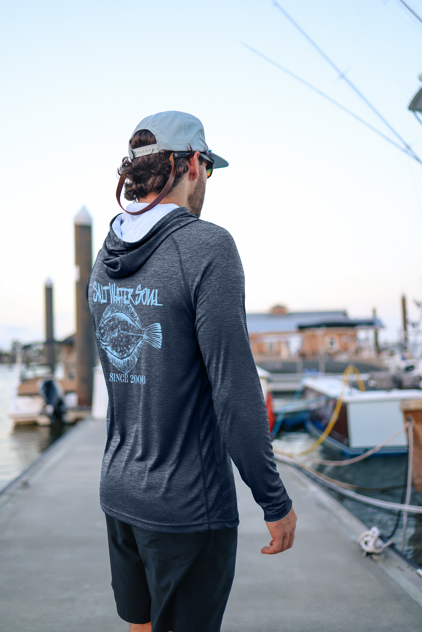 2XL Navy Blue - Flounder Classic Performance Hoodie
