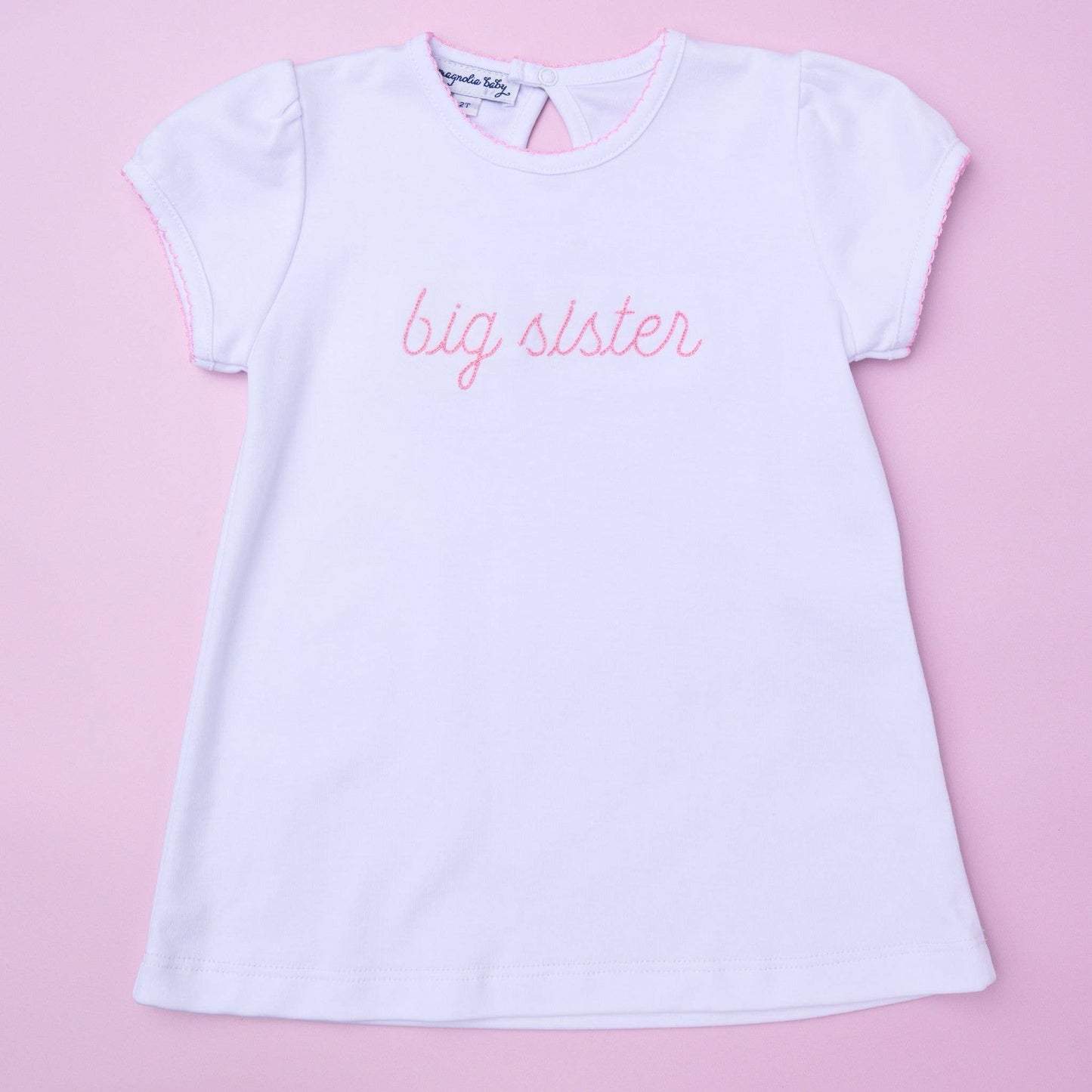 Big Sister Embroidered T-Shirt: 2T