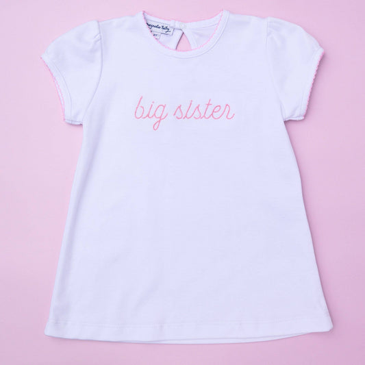 Big Sister Embroidered T-Shirt: 2T