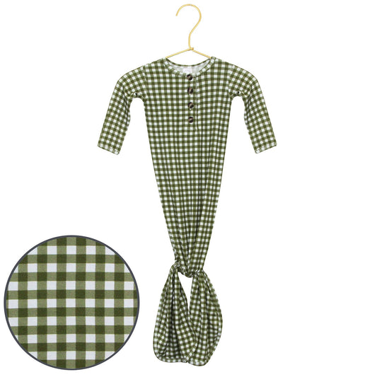 (3 Month) Forrest Knotted Gown - Newborn-3 Month