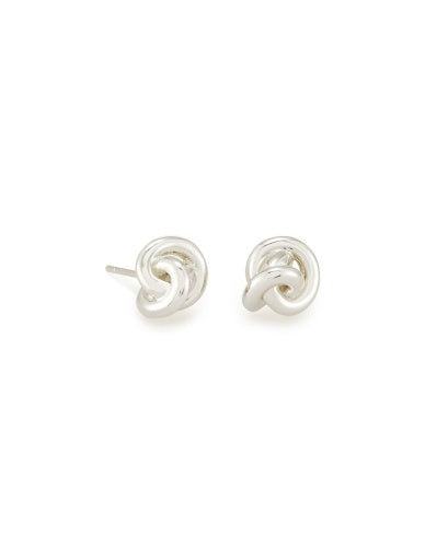 PRESLEIGH STUD EARRINGS BRIGHT SILVER METAL