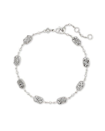 EMILIE LINK BRACELET - RHODIUM PLATINUM DRUSY