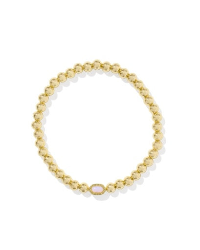 MINI ELAINA STRETCH BRACELET - GOLD PINK OPALITE CRYSTAL