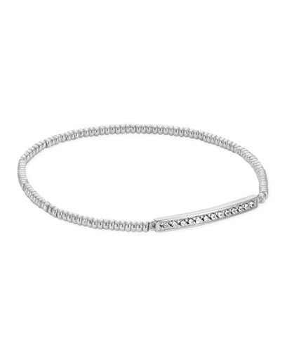 ADDISON STRETCH BRACELET - RHODIUM METAL