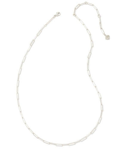 COURTNEY PAPERCLIP NECKLACE - SILVER