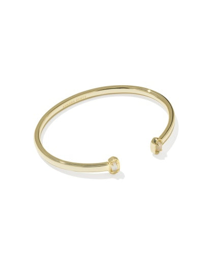 MINI ELTON CUFF BRACELET - GOLD IVORY MOTHER OF PEARL S/M