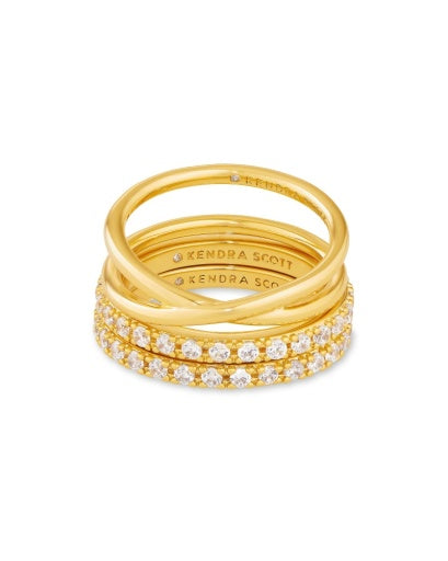 LIVY RING SET OF 3 - GOLD METAL 8