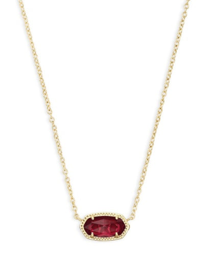 ELISA SHORT PENDANT NECKLACE - GOLD CLEAR BERRY